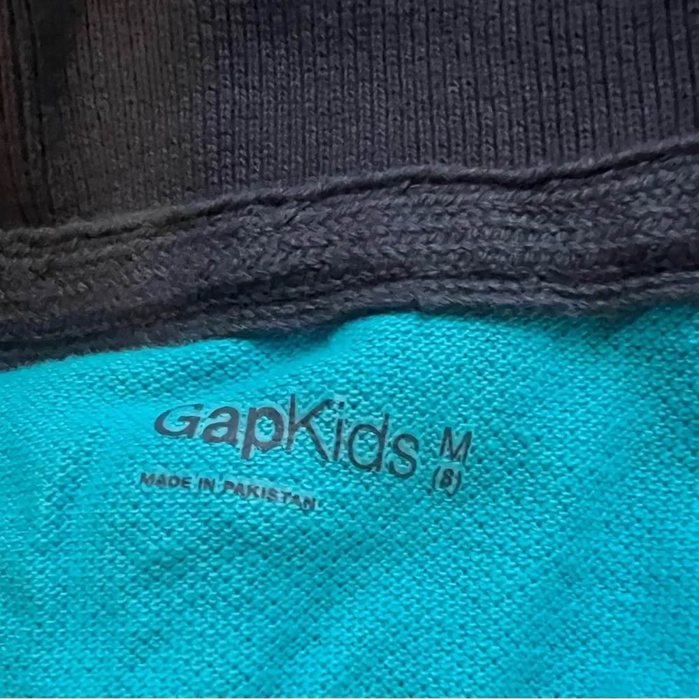 GAP Kids Striped Blue and Black Polo Shirt Cotton